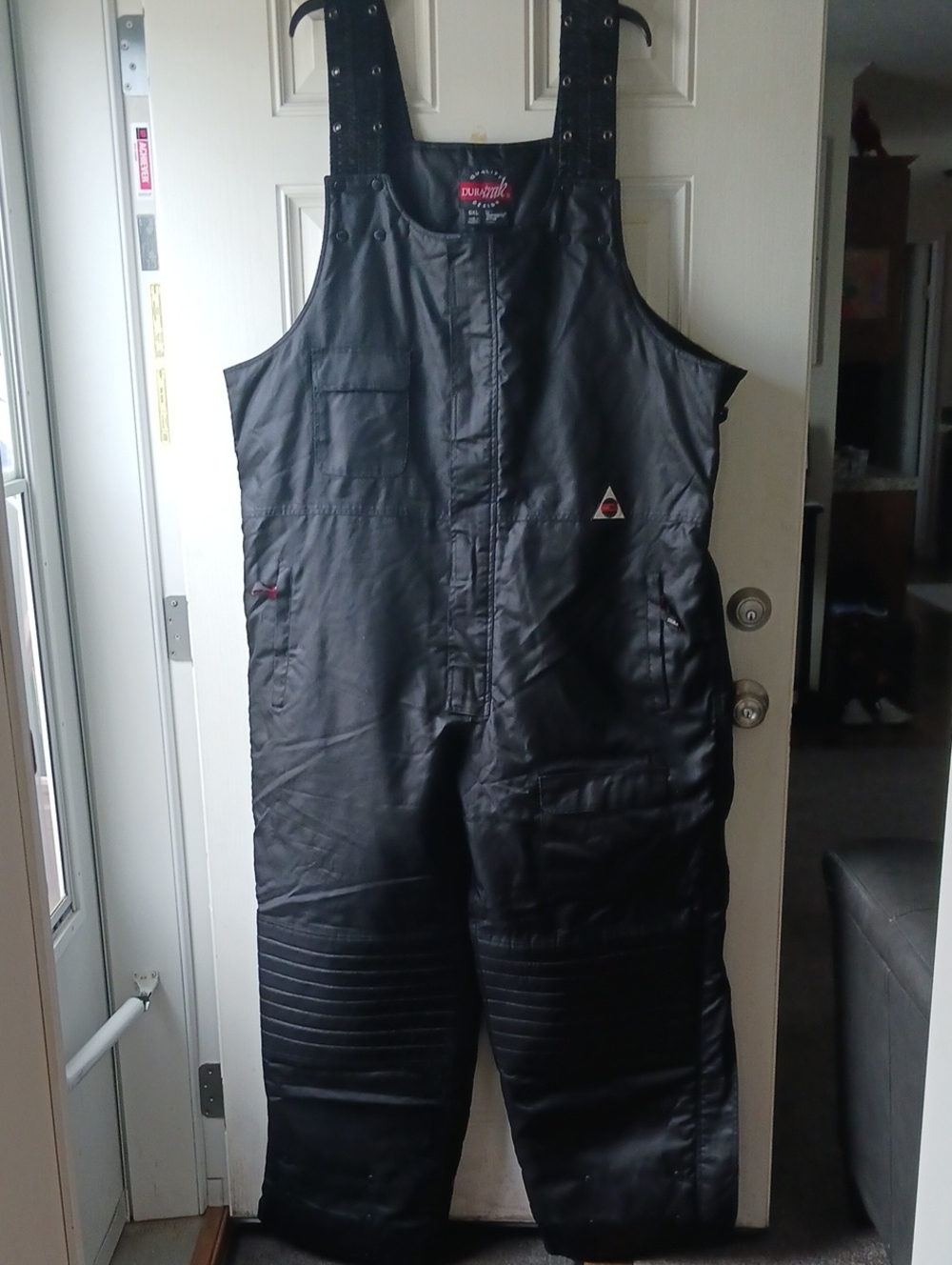 Dupont Duratrak Black Insulated Nylon Snow Work Bib Overalls — Size 6X